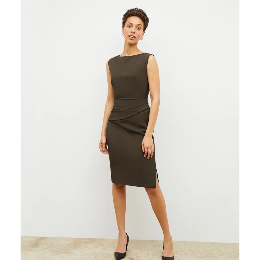 M.M.LaFleur Maisie Sheath Dress Recycled‎ Wonder Tex Kale Sleeveless Size 4 NWT